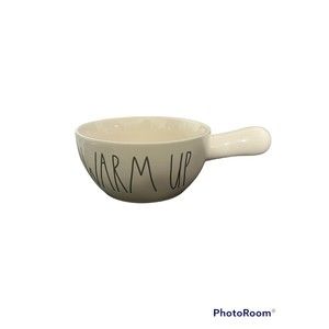 Rae Dunn by Magenta Oven Safe Crock Soup Bowl w/Handle -‎ "WARM UP"